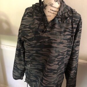RVCA Sport Yogger Zip- Up Hooded Camouflage Jacket